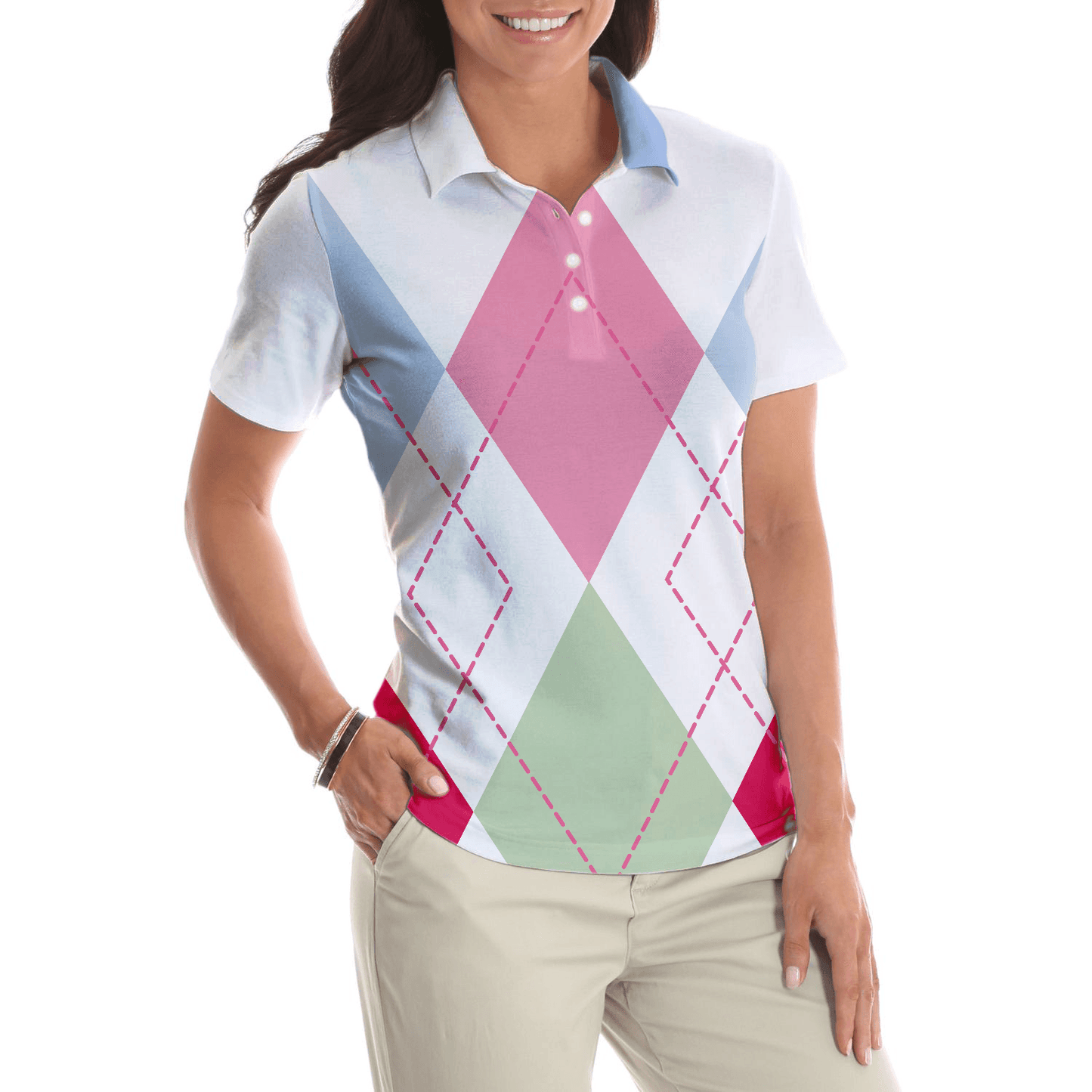 Golf Women Polo Shirt, Golf Isn't For Everyone Only Cool People Seem To Like It Golf Argyle Women Polo Shirts, Gift For Ladies, Team Female Golfers - Amzanimalsgift