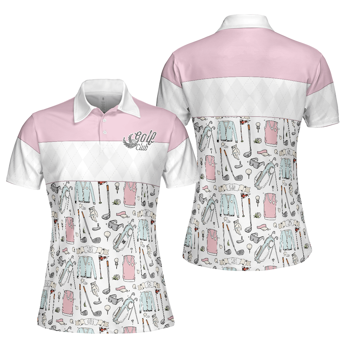 Golf Women Polo Shirt, Golf Life In Pink, Golf Pattern Women Polo Shirts, Gift For Ladies, Team Female Golfers, Golf Lovers - Amzanimalsgift