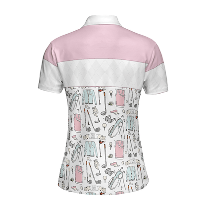 Golf Women Polo Shirt, Golf Life In Pink, Golf Pattern Women Polo Shirts, Gift For Ladies, Team Female Golfers, Golf Lovers - Amzanimalsgift