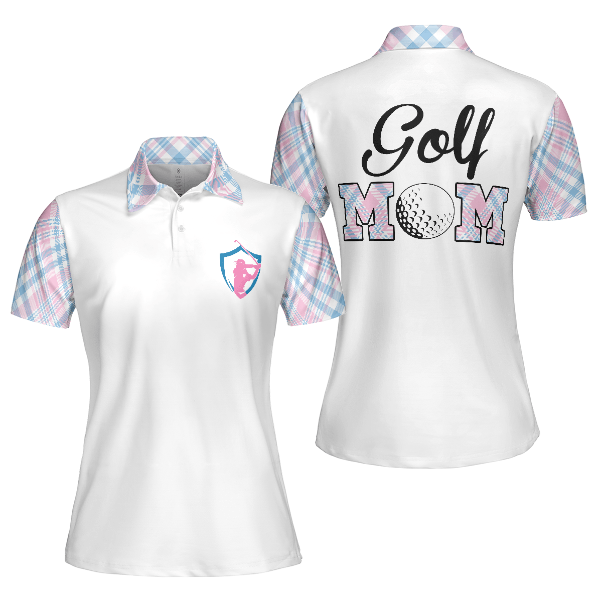 Golf Women Polo Shirt, Golf Mom White Women Polo Shirts, Cool Golfing Gift For Ladies, Female Golfers, Golf Lovers, Golfers - Amzanimalsgift