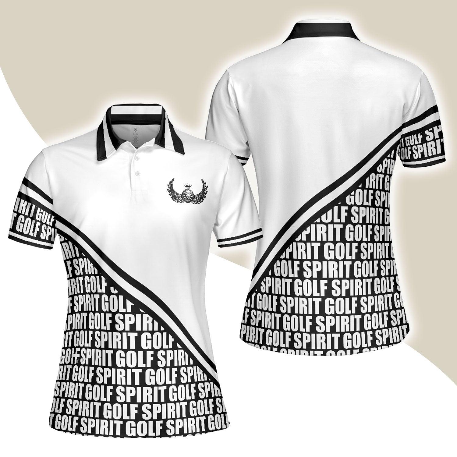 Golf Women Polo Shirt, Golf Spirit In Black And White Women Polo Shirts, Simple Golf Shirt Design Gift For Female Golfers, Ladies, Golf Lovers - Amzanimalsgift