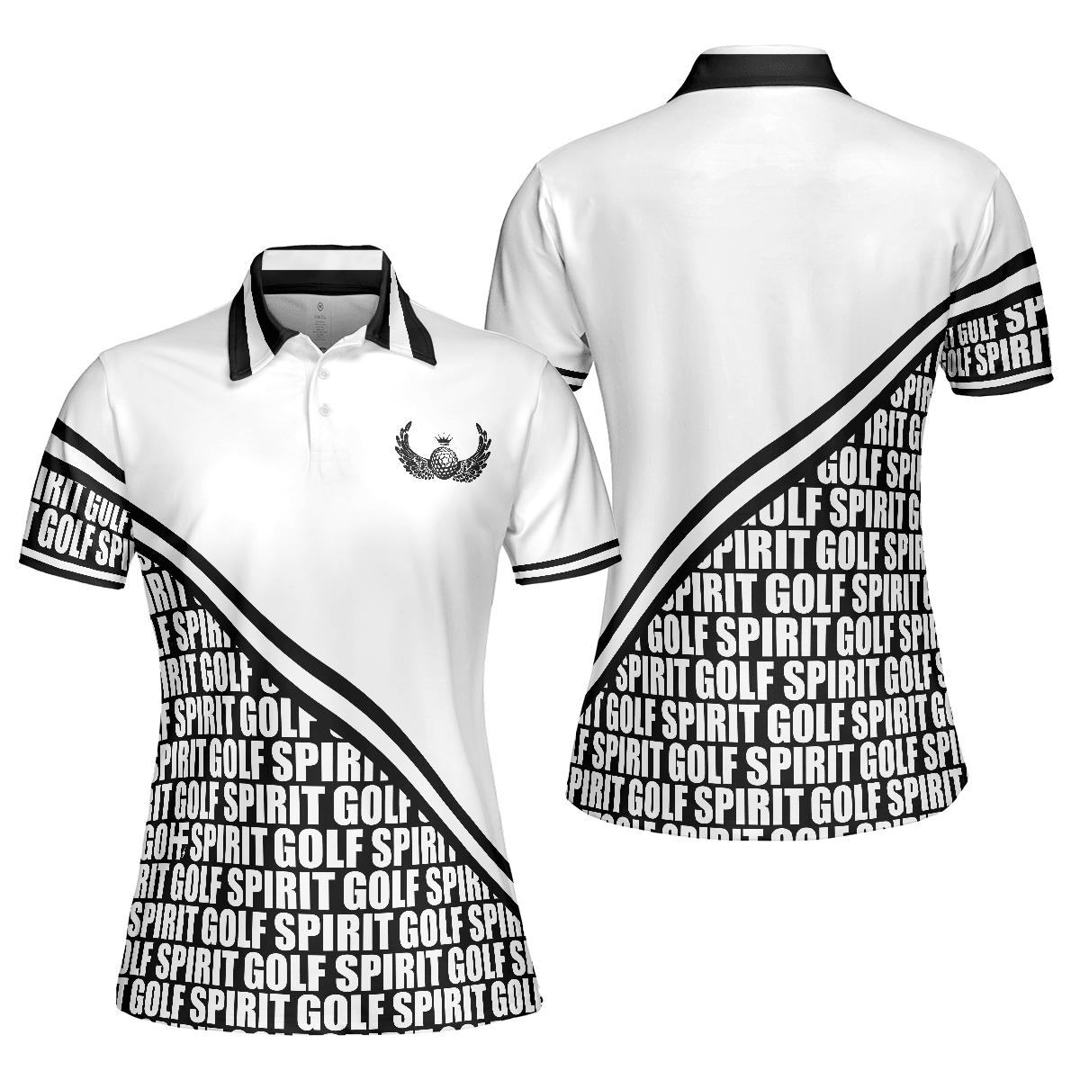 Golf Women Polo Shirt, Golf Spirit In Black And White Women Polo Shirts, Simple Golf Shirt Design Gift For Female Golfers, Ladies, Golf Lovers - Amzanimalsgift