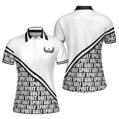 Golf Women Polo Shirt, Golf Spirit In Black And White Women Polo Shirts, Simple Golf Shirt Design Gift For Female Golfers, Ladies, Golf Lovers - Amzanimalsgift
