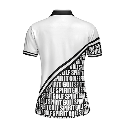 Golf Women Polo Shirt, Golf Spirit In Black And White Women Polo Shirts, Simple Golf Shirt Design Gift For Female Golfers, Ladies, Golf Lovers - Amzanimalsgift