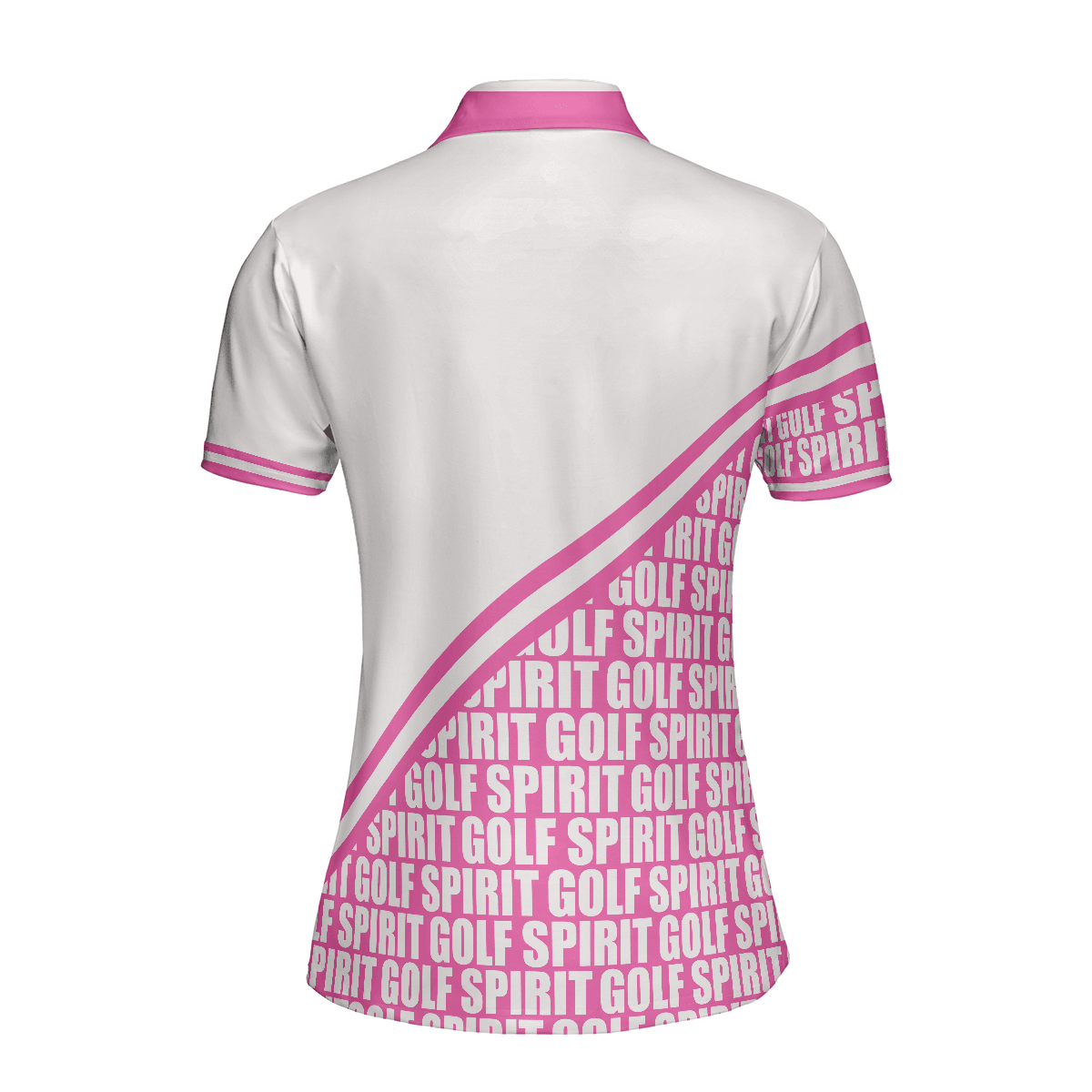 Golf Women Polo Shirt, Golf Spirit In Pink, White And Pink Women Polo Shirts, Unique Golf Gift For Female Golfers, Ladies, Golf Lovers - Amzanimalsgift