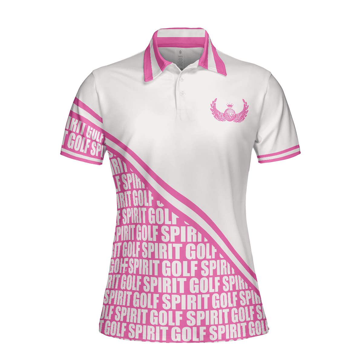 Golf Women Polo Shirt, Golf Spirit In Pink, White And Pink Women Polo Shirts, Unique Golf Gift For Female Golfers, Ladies, Golf Lovers - Amzanimalsgift