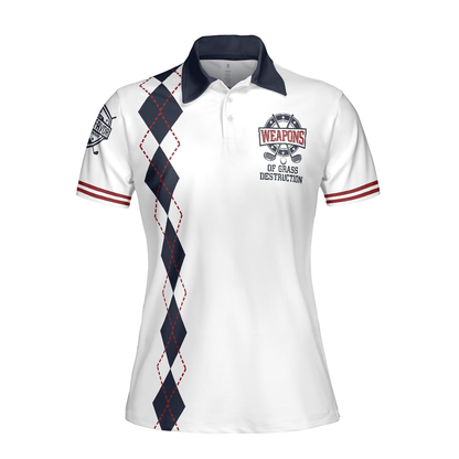 Golf Women Polo Shirt, Golf Weapons Of Grass Destruction Women Polo Shirts, Best Golfing Gift For Female Golfers, Ladies, Golf Lovers - Amzanimalsgift