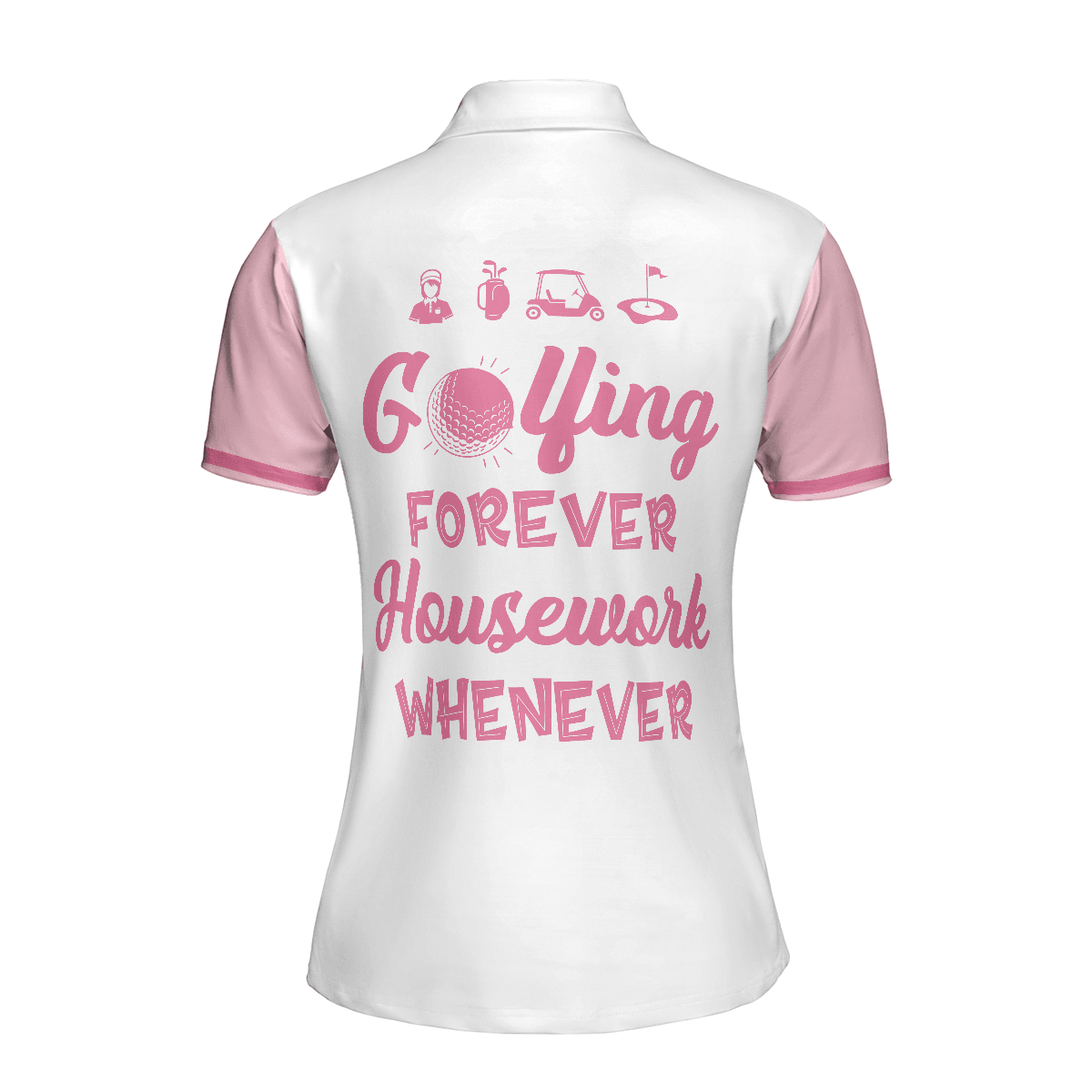 Golf Women Polo Shirt, Golfing Forever Housework Whenever, Leopard Argyle Style Golf Women Polo Shirts, Gift For Female Golfers, Ladies, Golf Lovers - Amzanimalsgift