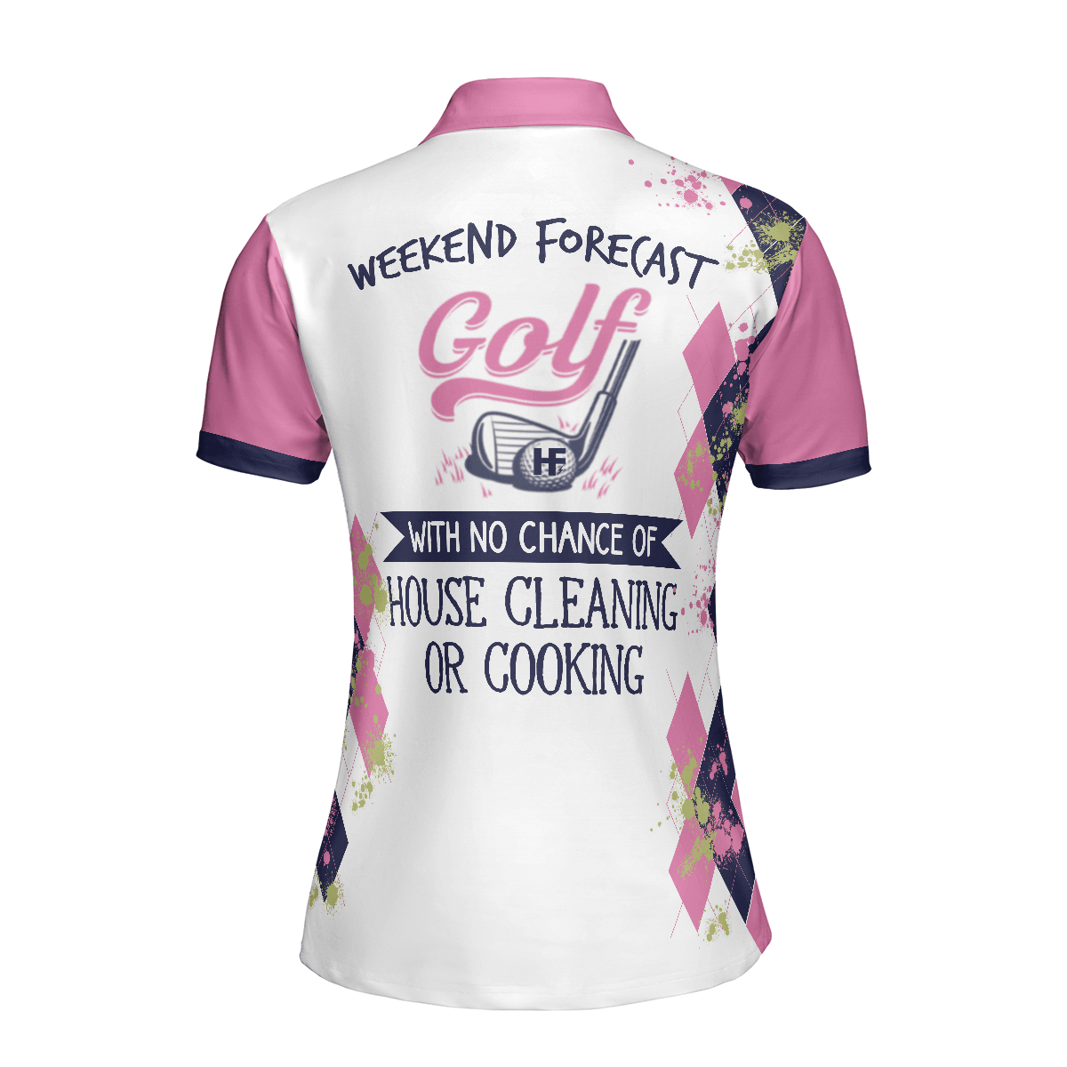 Golf Women Polo Shirt, Golfing Weekend Forecast Golf Pink And White Women Polo Shirts, Best Gift For Female Golfers, Ladies, Golf Lovers - Amzanimalsgift