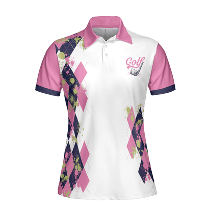 Golf Women Polo Shirt, Golfing Weekend Forecast Golf Pink And White Women Polo Shirts, Best Gift For Female Golfers, Ladies, Golf Lovers - Amzanimalsgift