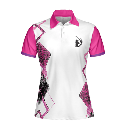 Golf Women Polo Shirt, Housework Is For Women Who Don't Play Golf, White And Pink Argyle Pattern Women Polo Shirts, Gift For Ladies, Golfers - Amzanimalsgift