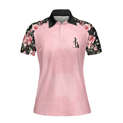 Golf Women Polo Shirt, I Know I Play Like A Girl Try To Keep Up, Elegant Flower Pattern Women Polo Shirts, Gift For Ladies, Female Golfers, Golf Lover - Amzanimalsgift