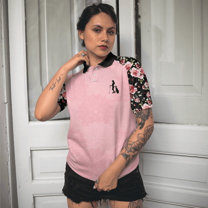 Golf Women Polo Shirt, I Know I Play Like A Girl Try To Keep Up, Elegant Flower Pattern Women Polo Shirts, Gift For Ladies, Female Golfers, Golf Lover - Amzanimalsgift