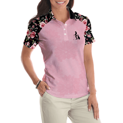 Golf Women Polo Shirt, I Know I Play Like A Girl Try To Keep Up, Elegant Flower Pattern Women Polo Shirts, Gift For Ladies, Female Golfers, Golf Lover - Amzanimalsgift