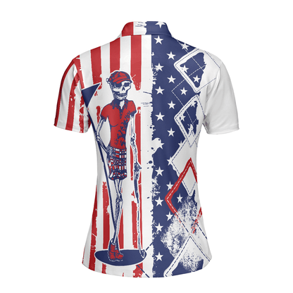 Golf Women Polo Shirt, I Like It Rough, Cool American Flag Argyle Pattern Women Polo Shirts, Best Golfing Gift For Ladies, Female Golfers, Golf Lovers - Amzanimalsgift