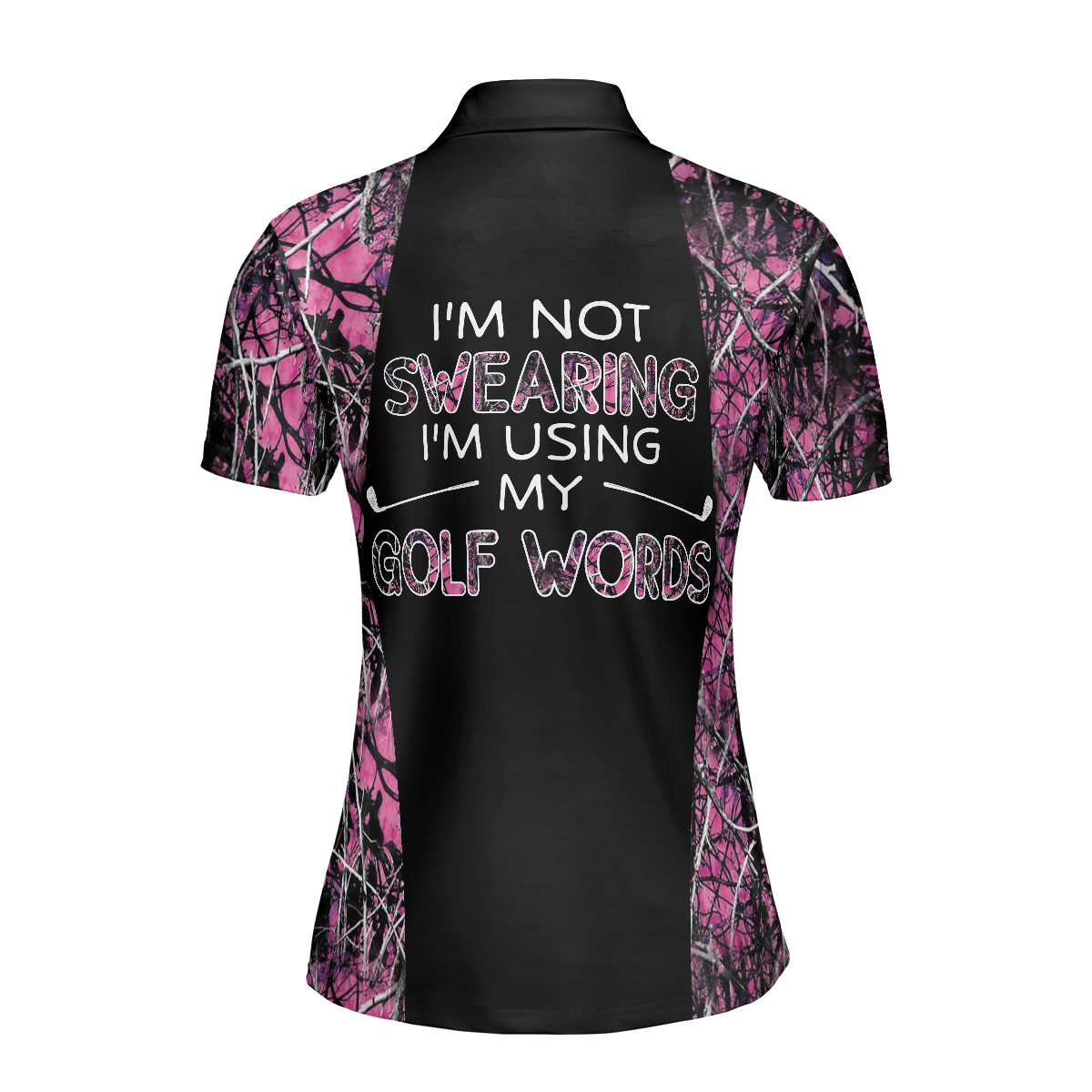 Golf Women Polo Shirt, I'm Not Swearing I'm Using My Golf Words Camouflage Pattern Golf Women Polo Shirts, Gift For Ladies, Female Golfers, Golf Lover - Amzanimalsgift