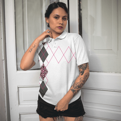 Golf Women Polo Shirt, I Only Work To Support My Golf Addiction, Funny White Pink Women Polo Shirts, Best Gift For Golf Lovers, Ladies, Female Golfers - Amzanimalsgift