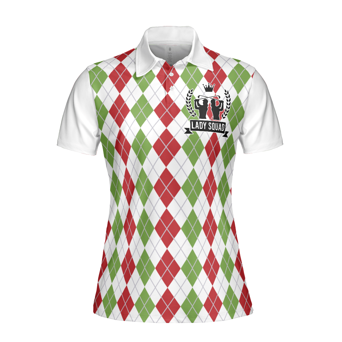 Golf Women Polo Shirt, I Plan To Golf, Red Green Argyle Pattern Women Polo Shirts - Best Gift For Golf Lovers, Ladies, Female Golfers - Amzanimalsgift