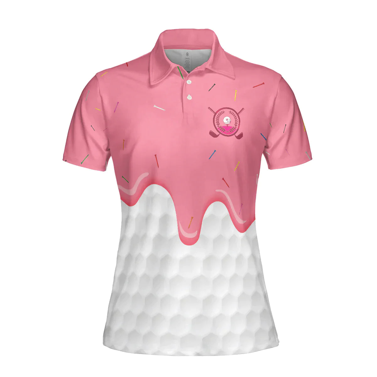 Golf Women Polo Shirt, Ice Cream Melting On Golf Ball Cone Golf Women Polo Shirts, Cool Gift For Ladies, Female, Golfers - Amzanimalsgift