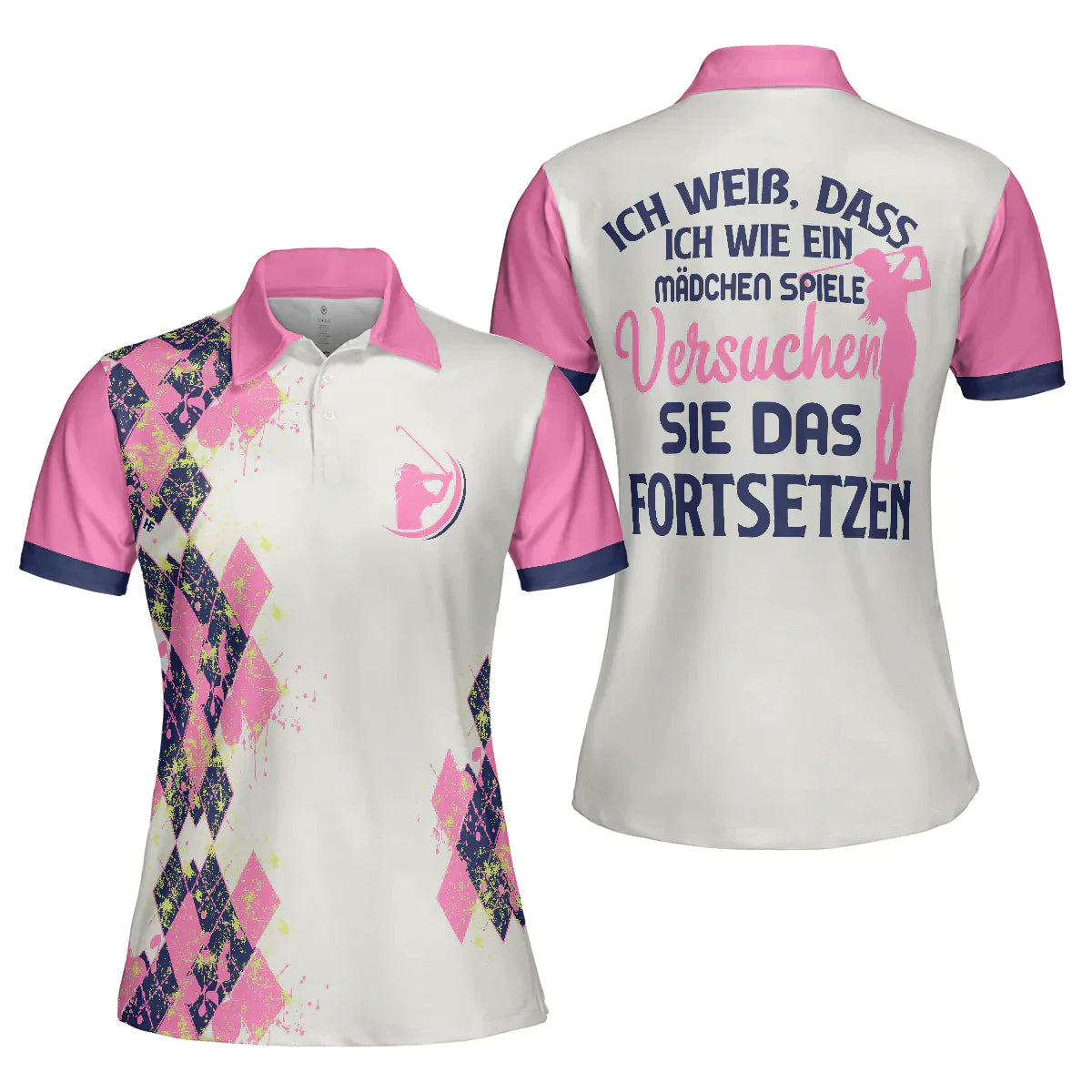 Golf Women Polo Shirt, Ich Weiß Dass Ich Wie Ein Mädchen Spiele Women Polo Shirts, Golf Gift For Wine, Ladies, Golfers - Amzanimalsgift