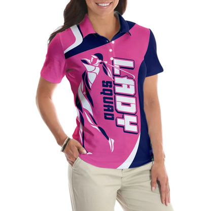 Golf Women Polo Shirt, Lady Squad Golf Girl Pink Women Polo Shirts, Best Golfing Gift For Ladies, Golfers, Golf Lovers - Amzanimalsgift