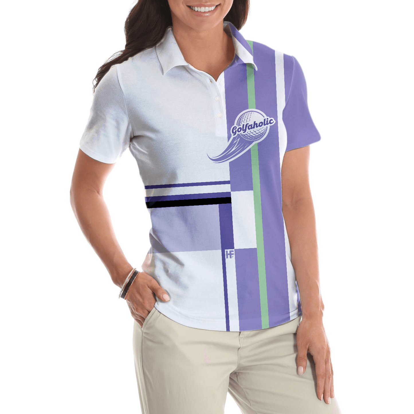 Golf Women Polo Shirt, Lavender Golf Women Polo Shirts, Golfing Gift For Ladies, Golfers, Golf Lovers, I Golf Like A Girl Try To Keep Up - Amzanimalsgift