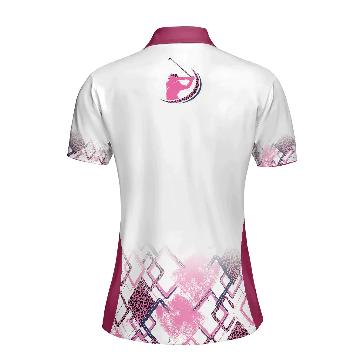 Golf Women Polo Shirt - Leopard Mandala Pattern Thinning Layout Pink Girl Women Polo Shirts - Best Gift For Ladies, Female, Girls, Golfers, Golf Lover - Amzanimalsgift