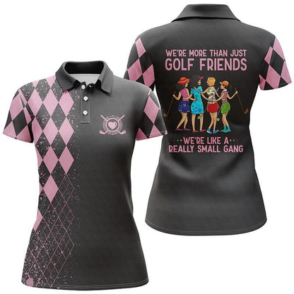 Golf Women Polo Shirt, Multi-color Polo Shirts, We're More Than Just Golf Friends We're Small Gang - Perfect Polo Shirt For Golfers, Golf Lovers - Amzanimalsgift