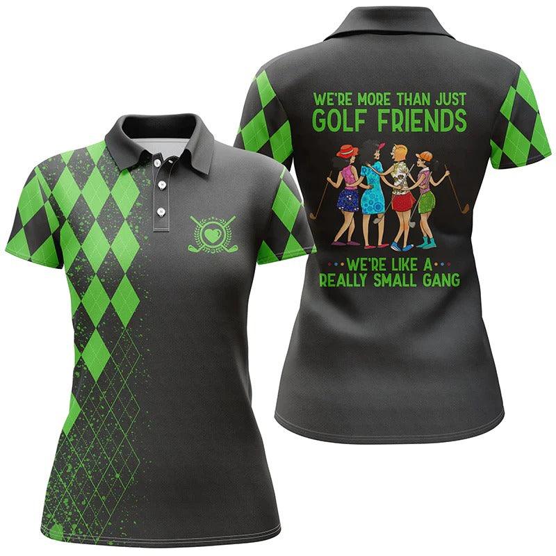 Golf Women Polo Shirt, Multi-color Polo Shirts, We're More Than Just Golf Friends We're Small Gang - Perfect Polo Shirt For Golfers, Golf Lovers - Amzanimalsgift