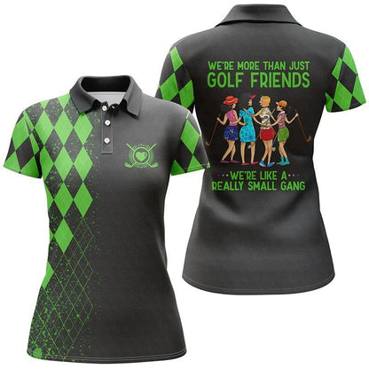 Golf Women Polo Shirt, Multi-color Polo Shirts, We're More Than Just Golf Friends We're Small Gang - Perfect Polo Shirt For Golfers, Golf Lovers - Amzanimalsgift
