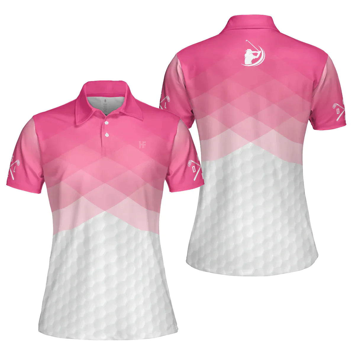 Golf Women Polo Shirt, Pink Argyle Pattern Women Polo Shirts, Gift For Ladies, Golfers, Golf Lovers - Just A Pink Girl Who Loves Playing Golf - Amzanimalsgift