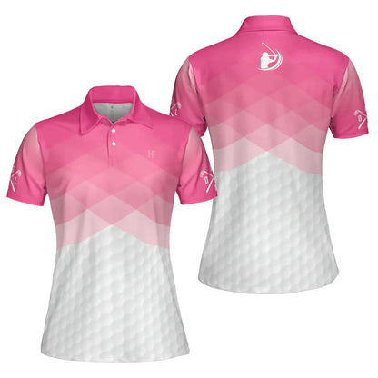 Golf Women Polo Shirt, Pink Argyle Pattern Women Polo Shirts, Gift For Ladies, Golfers, Golf Lovers - Just A Pink Girl Who Loves Playing Golf - Amzanimalsgift