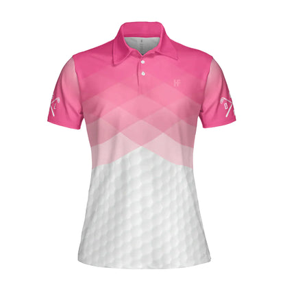 Golf Women Polo Shirt, Pink Argyle Pattern Women Polo Shirts, Gift For Ladies, Golfers, Golf Lovers - Just A Pink Girl Who Loves Playing Golf - Amzanimalsgift