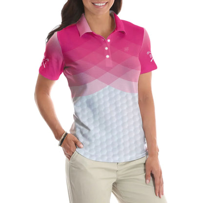 Golf Women Polo Shirt, Pink Argyle Pattern Women Polo Shirts, Gift For Ladies, Golfers, Golf Lovers - Just A Pink Girl Who Loves Playing Golf - Amzanimalsgift