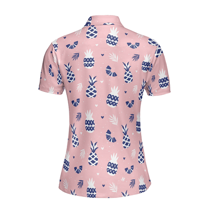 Golf Women Polo Shirt, Pink Golf Girl Summer Pattern Women Polo Shirts, Golfing Gift For Ladies, Team Female Golfers, Golf Lovers - Amzanimalsgift
