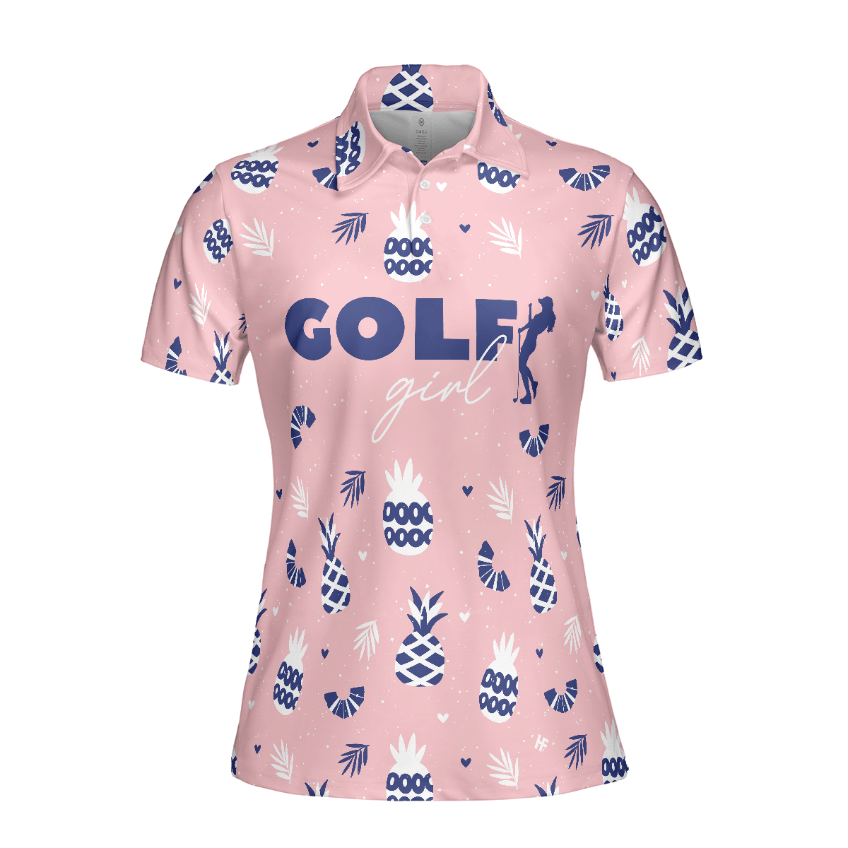 Golf Women Polo Shirt, Pink Golf Girl Summer Pattern Women Polo Shirts, Golfing Gift For Ladies, Team Female Golfers, Golf Lovers - Amzanimalsgift