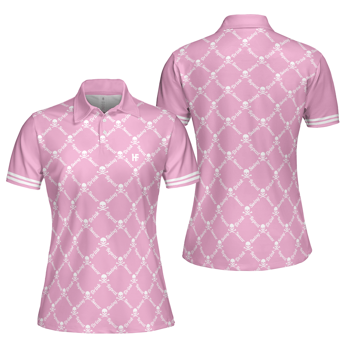 Golf Women Polo Shirt, Pink Golfing Women Polo Shirts, Unique Golf Gift For Ladies, Golfers, Golf Sport Lovers, Female Players - Amzanimalsgift