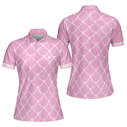 Golf Women Polo Shirt, Pink Golfing Women Polo Shirts, Unique Golf Gift For Ladies, Golfers, Golf Sport Lovers, Female Players - Amzanimalsgift