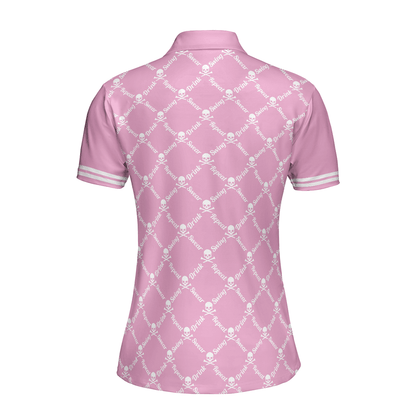 Golf Women Polo Shirt, Pink Golfing Women Polo Shirts, Unique Golf Gift For Ladies, Golfers, Golf Sport Lovers, Female Players - Amzanimalsgift