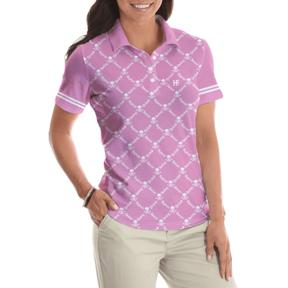 Golf Women Polo Shirt, Pink Golfing Women Polo Shirts, Unique Golf Gift For Ladies, Golfers, Golf Sport Lovers, Female Players - Amzanimalsgift