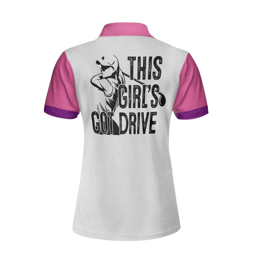 Golf Women Polo Shirt, Pink Leopard Golf Women Polo Shirts, This Girl's Got Drive, Best Gift For Ladies, Golfers, Golf Lovers - Amzanimalsgift