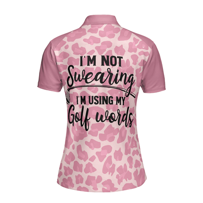 Golf Women Polo Shirt, Pink Leopard Women Polo Shirts, Funny Golf Shirt With Sayings, Best Golfing Gift For Female Golfers, Ladies, Golf Lovers - Amzanimalsgift