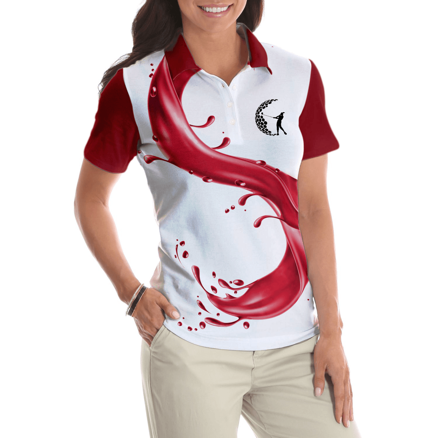 Golf Women Polo Shirt, Play Golf And Drink Wine Women Polo Shirts, Best Golf Gift For Ladies, Golfers, Golf Lovers - Amzanimalsgift