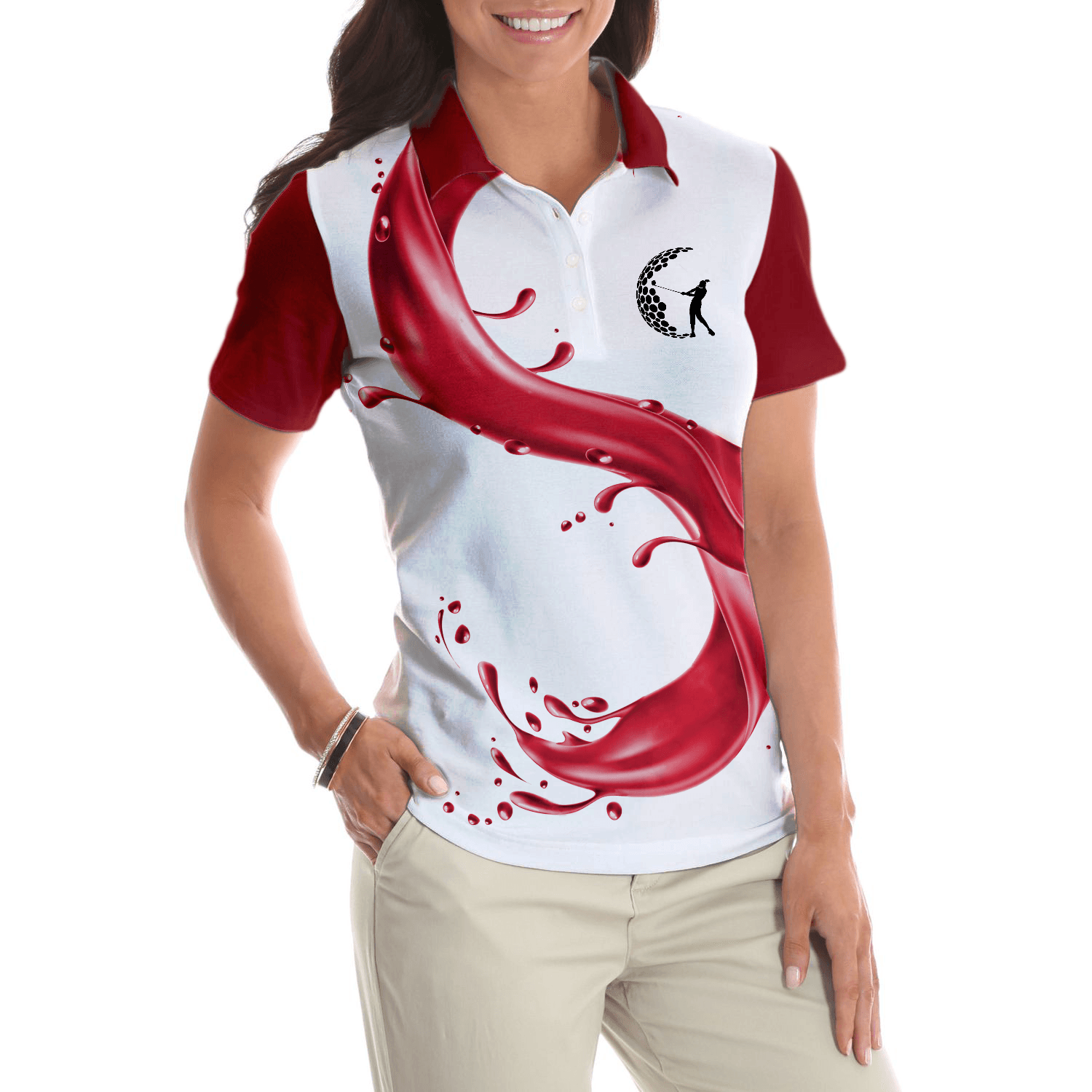 Golf Women Polo Shirt, Play Golf And Drink Wine Women Polo Shirts, Best Golf Gift For Ladies, Golfers, Golf Lovers - Amzanimalsgift