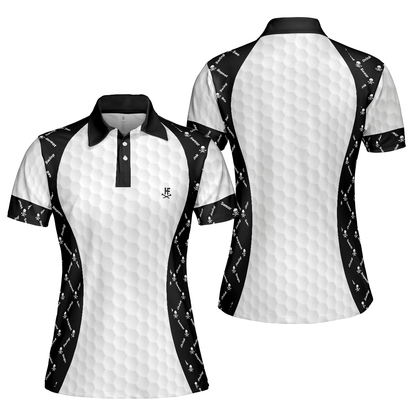 Golf Women Polo Shirt, Swing Swear With Skull Argyle Pattern Golf Women Polo Shirts, Basic Ladies Golf Shirt - Perfect Gift For Women, Ladies - Amzanimalsgift