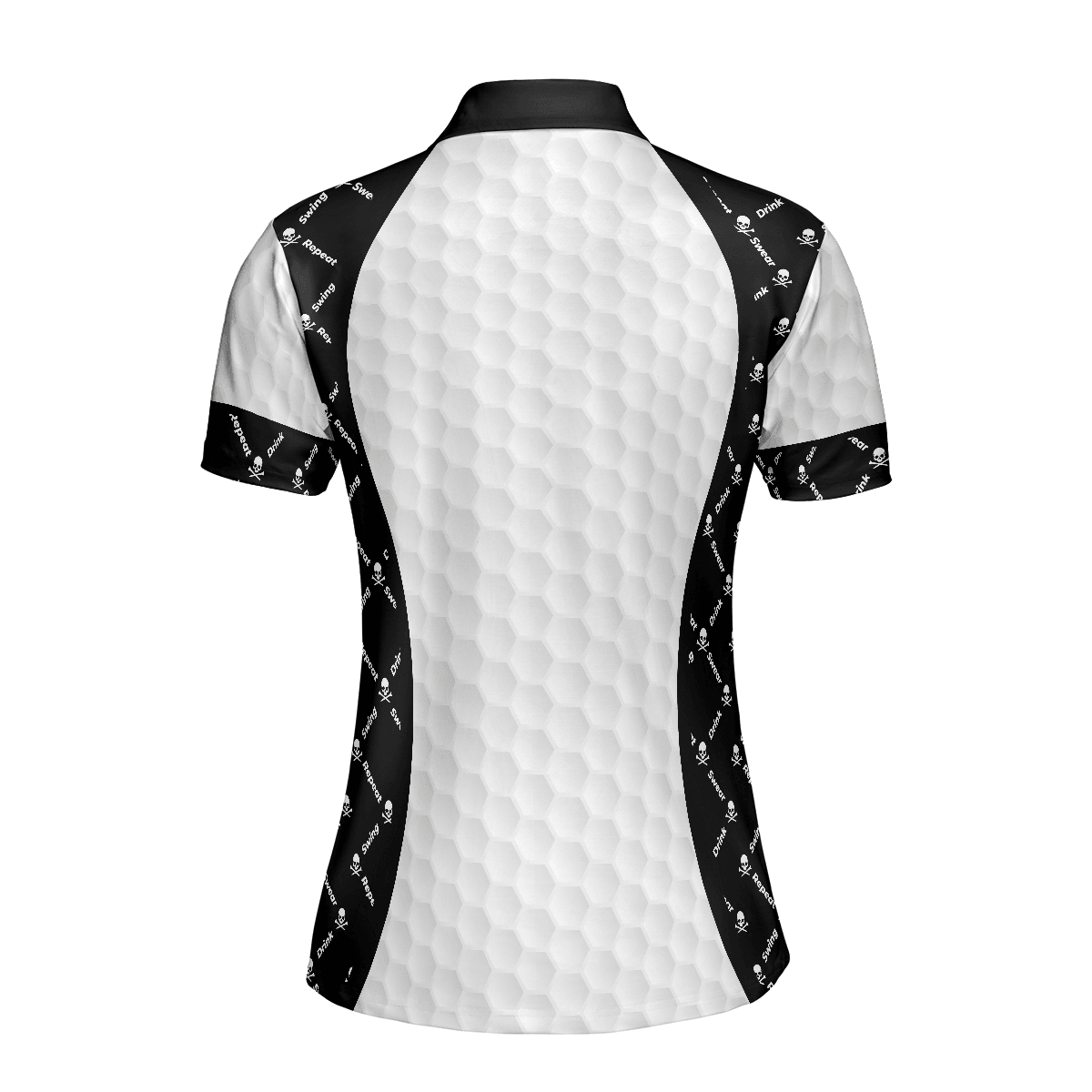 Golf Women Polo Shirt, Swing Swear With Skull Argyle Pattern Golf Women Polo Shirts, Basic Ladies Golf Shirt - Perfect Gift For Women, Ladies - Amzanimalsgift