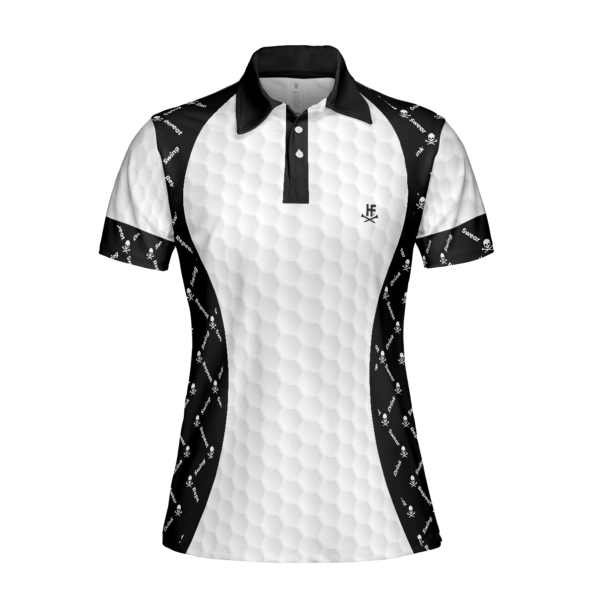Golf Women Polo Shirt, Swing Swear With Skull Argyle Pattern Golf Women Polo Shirts, Basic Ladies Golf Shirt - Perfect Gift For Women, Ladies - Amzanimalsgift