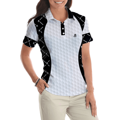 Golf Women Polo Shirt, Swing Swear With Skull Argyle Pattern Golf Women Polo Shirts, Basic Ladies Golf Shirt - Perfect Gift For Women, Ladies - Amzanimalsgift