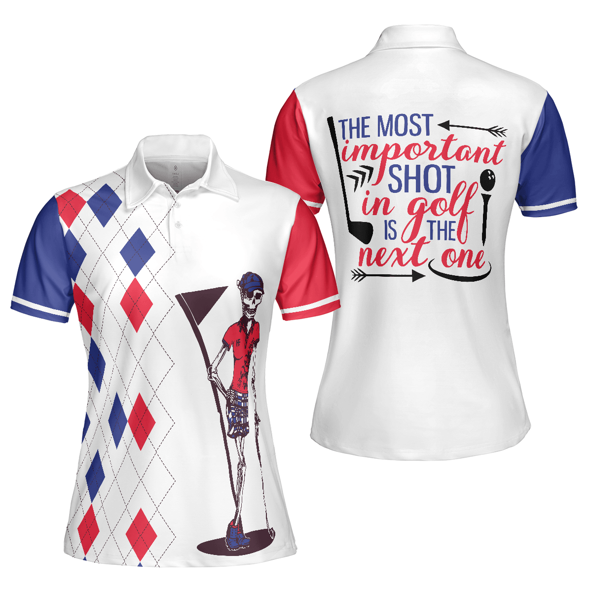 Golf Women Polo Shirt - The Most Important Shot In Golf Is The Next One Golf Women Polo Shirts, Perfect Gift For Women, Ladies, Golfers, Golf Lovers - Amzanimalsgift