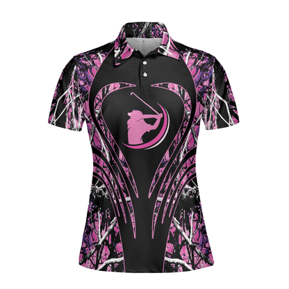 Golf Women Polo Shirt, Thinning Layout Camouflage Pattern I'm Not Swearing I'm Using My Golf Words Golf Women Polo Shirt - Perfect Gift For Women - Amzanimalsgift